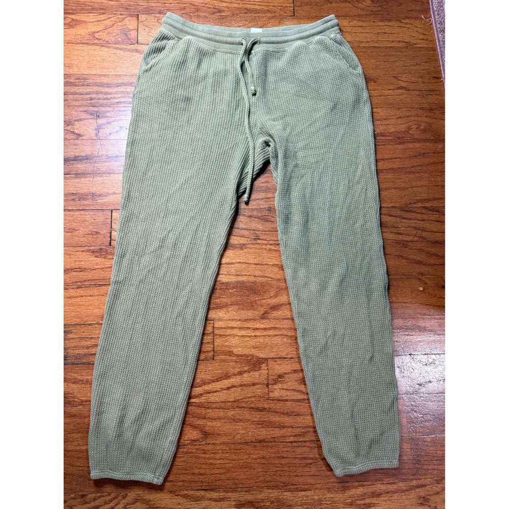 Beyond Yoga Sage Green Waffle Knit Joggers Drawstring Lounge Pants Medium USA